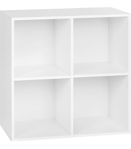 Scaffale Libri GIANTEX Con Cubi Aperti - 2/3/4/6 Moduli, Bianco, Con Antiribaltamento - Foto 6