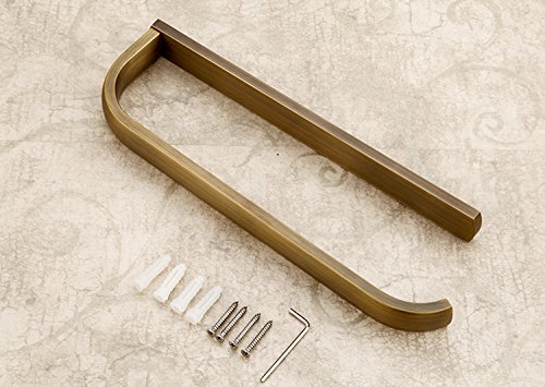 Weare Home Einfach Vintage Retro Bronze Badezimmer Zubehör Handtuchhalter Handtuchring extra Stark Wandhalterung Wandmontag bohren - 5