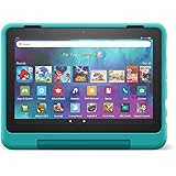 Amazon Kid-Friendly Case for Fire HD 8 tablet | Only compatible with 12th-generation tablet (2022 release), Hello Teal
