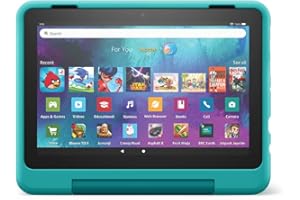 Amazon Kid-Friendly Case for Fire HD 8 tablet | Only compatible with 12th-generation tablet (2022 release), Hello Teal