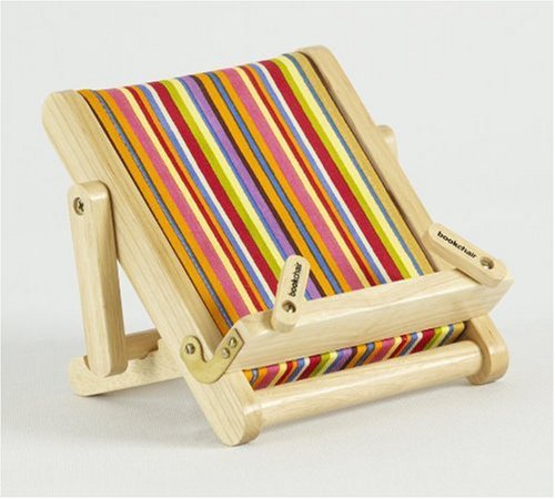 Preisvergleich Produktbild Bookchair Mini Streifen - Buchständer aus Holz: Der Liegestuhl für Bücher