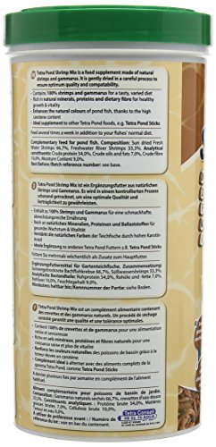 Tetra Pond Shrimp Mix Ergänzungsfutter (Leckerbissen für Teichfische aus natürlichen Shrimps und Gammarus, schwimmfähige Futtermischung), 1 Liter Dose - 5