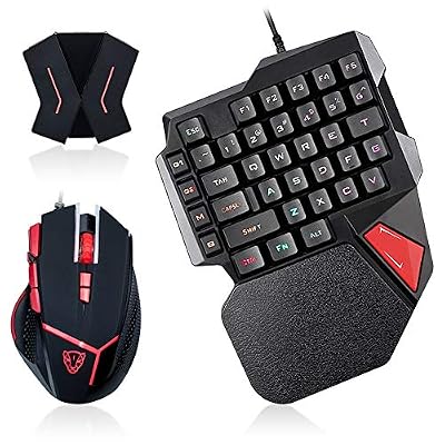 ZJFKSDYX C91 Adaptateur Clavier et Souris pour PS4, Xbox One, Switch, PS3, PC Keyboard and Mouse Combo Noir