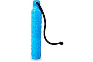Dog & Field B-LINE Bumper Dog Training Dummy - Blue. Rubber Water Float For Training & Retrieval Practice. Floating Dog Toy With Throwing Cord. Gundog Training Dummies