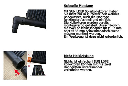 Solarmatte 400 x 70cm für Pool Solar Solarabsorber Solarheizung Poolheizung 49126 - 7