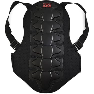 Dorsale Moto Amovible 42x23 Cm - Protection Dorsale Certifiée - Matière PU Respirante - Pour Homme/femme - Sécurité Renforcée