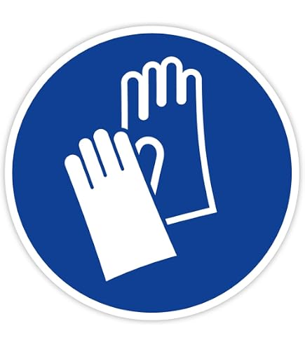 LEMAX Verbotsschild „Benutzen Von Handschuhen Verboten“ – Selbstklebend, 200 Mm, Nach ISO 7010