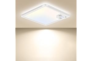 ‎SLOCHI slochi LED Deckenleuchte mit Bewegungsmelder,16W Flach Deckenleuchte Bewegungssensor Innen,3000K/4000K/6500K Sensor Flurlampen für Flur,Treppe,Garage,Keller,Balkone,Küche,Badezimmer,Schlafzimmer 18cm