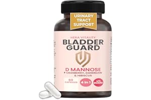 Bladder & Urinary Tract Support Supplement for Women – Cystitis Support with D-Mannose, Cranberry, Hibiscus & Dandelion – 60 Vegan Capsules – 2 Month Supply | UK Made by HERA Vitality