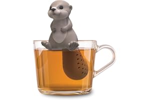 Winkee - Cute Animal Teesieb I Tee Ei für losen Tee I Tea Infuser lustig I Teesieb für Tasse I Gewürzsieb Silikon I Teekugel-Tier-Figur (Otter)