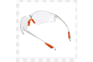 Kurtzy Pack Gafas Seguridad Trabajo - Pack 6x Gafas de Proteccion Trabajo Transparentes - Plaquetas Nasales y Patillas de Goma para un Ajuste Cómodo