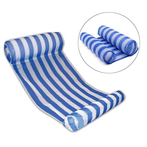 Lmeison Premium Planschbecken Schwimmbecken Hängematte Lounge, Komfortable Pool Liege (blau) - 2