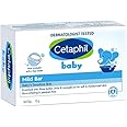 Cetaphil Baby Mild Bar 75gm, Kids Soap for Bath, White, Medium