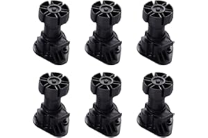 DAJIAXINGXING 6 Pcs Cabinet Foot Plastic Height Furniture Cupboard Leg Adjustable Feet for Kitchen Bathroom Cabinet 80-120mm