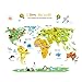 Produktbild Stycars® Wall Sticker, toon World Map DIY Self Adhesive Mural For Kids Children [SMALL]