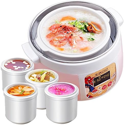yxhflo The Stew Pot Of Soup Pot Full-Automatic Congee Pot Ceramic Water Bird'S Nest The Stew Pot, White