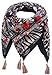 Produktbild Simplicity Women's Tassels Detailed Leaves/Clouds Printed Multicolor Scarf