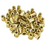 Tenflyer 50 PCS M10/ M12/ M8/ M5/ M6 / M3/ M4 de cabeza plana Rivet Nut de Instrumentos Muebles Decoración (M6)