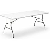 DUPI Portable Folding Table Suitcase for Camping and Events | Easy Transport and Storage | Easy to Clean Resin | Safety Lock
