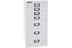BISLEY Serie 29 MultiDrawer™, DIN A4, 8 cajones, blanco tráfico.