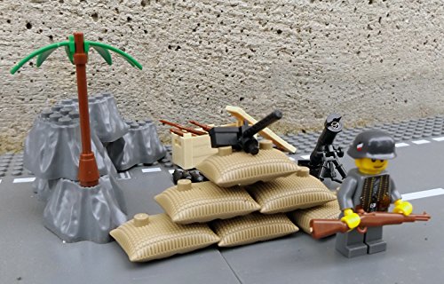 Modbrix 50222 – ✠ Artilleriestellung mit Granatwerfer inkl. Custom Minifigur Wehrmacht Soldat - 5