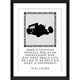 Niki Lauda Unnötiges Risiko Zitat Drucken 11 x 14/8 x 10/5 x 7 A3 / A4 / A5 Druck, Geschenk für Formel 1 Fans - Unnecessary Risk