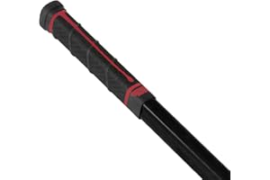 Buttendz Future Grip de Remplacement pour Bâton de Hockey en Caoutchouc - Bouton Échelonné, Bouton à Deux Niveaux avec Twirl, Contrôle Supérieur et Sensation de Rondelle (Noir, Goutte Rouge)