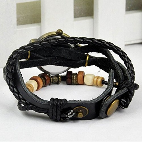 Hosaire 1 Stück Armband Weisezusätze Vintage Leder Damen Quarz Bracelet Uhr - 3