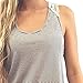 Produktbild Damen Tanktops Forh Frauen Sommer Spitze Weste Top Vintage Kurzarm Streifen Tank Tops Bluse Casual Yoga Workout Strand T-Shirt Reizvolle V-Ausschnitt Stretch Sport Tank Top Oberteile (Grau, M)
