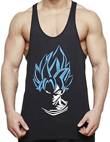 Super Son Goku Men's One Tank Top Fitness Gym Shirt Stringer Dragon Master Ball Vegeta Turtle Roshi