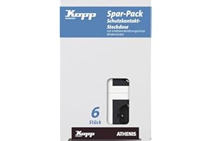 Kopp 943015055 Earthing Contact Sockets Anthracite Professional Pack of 6