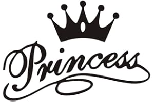 QUANYUCHANG Calcomanía de pared de la corona de princesa, pegatinas de pared, diseño de arte de vinilo, decoración divertida para la pared de la habitación de los niños adolescentes, decoración del hogar