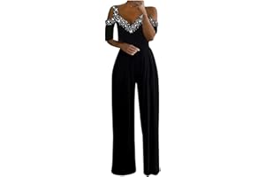 Mrat Jumpsuit For Women Uk Elegant Dungarees Wide Leg Trousers Solid Color Overalls Suspenders Harem Pants Patchwork Playsuits Short Sleeve Romper Stretchy Jumpsuit Womens Jumpsuits Evening Wear