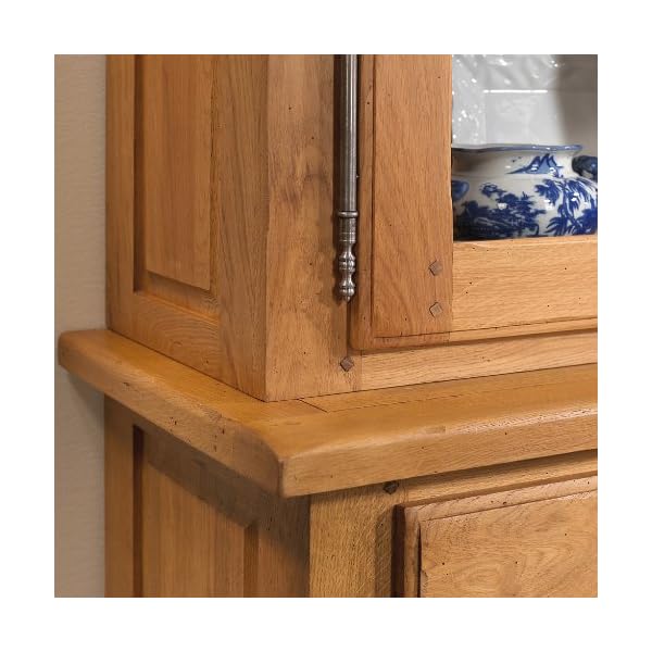 Destock Meubles Solid Oak Buffet Sideboard Made Waxed 4 Door 2 Drawer - Image 4