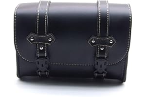 MACHSWON Sacoche de selle de moto, sac de moto étanche, sac à outils de moto en cuir PU, 27,5 x 10,5 x 19 cm