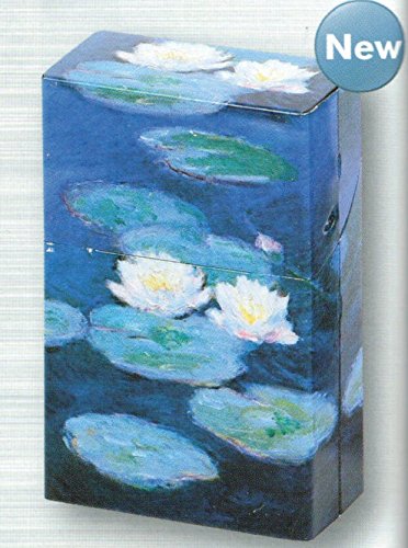 FRANZOSICH VINTAGE METALL ZIGARETTEN BOX MALER CLAUDE MONET MALEREI DIE NYMPHEAS