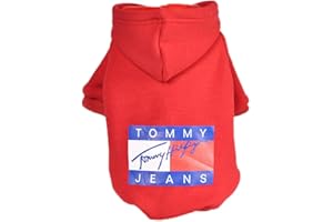 ENGEL WEMANG Cappotto per cani di piccola taglia, felpa con cappuccio alla moda, cappotto invernale per cani, giacca per cani Adatto per cani di piccola taglia e gatti, quattro colori disponibili (S rosso)