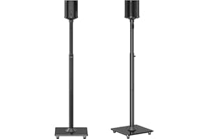 ELIVED Supporto per altoparlanti Sonos One, One SL, Play: 1, Era 100 altezza regolabile 86,8-110,3 cm, supporto per casse, 1 paio, EV5024