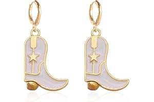 JNAWA Western Cowgirl Boot Earrings Cowgirl Drop Dangle Earrings Retro Personality Alloy Leather Boots Earrings Cowgirl Jewellery Gift for Women Girls