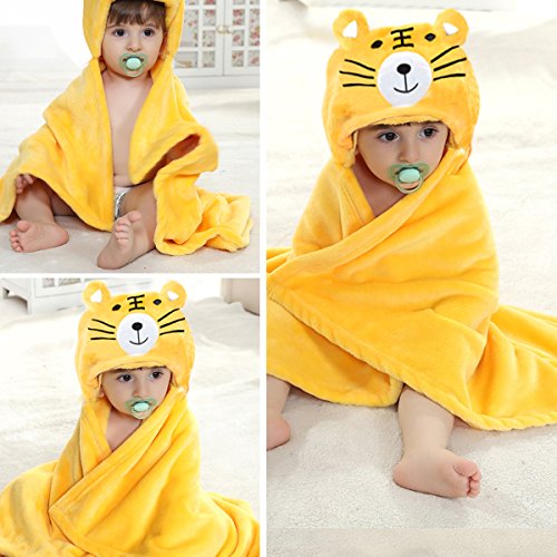 Mture Baby Kleinkinder Kids Bademantel Babydecke,Baby Badehandtuch mit Kapuze, kuscheliger Poncho Bademantel aus Mikrofaser – Warm und kuschelig - 7