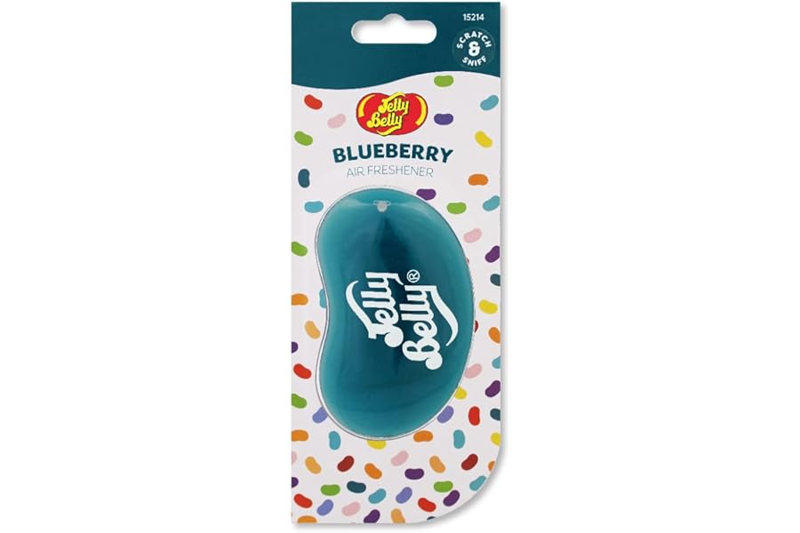 Jelly Belly 15214 3D Jelly Bean Air Freshener, Blueberry