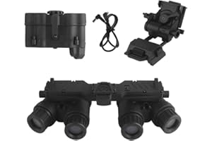 Kopeetechy Taktische Airsoft GPNVG18 Dummy Nachtsichtbrille Modell mit Halterung, Keine Funktion NVG Binokular Nachtsicht für Taktische Helm NVG Mount, CS Spiel, Cosplay Prop