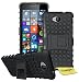 Produktbild Microsoft Lumia 650 Handy Tasche, FoneExpert® Hülle Abdeckung Cover schutzhülle Tough Strong Rugged Shock Proof Heavy Duty Case für Microsoft Lumia 650 + Displayschutzfolie (Schwarz)