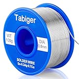 TABIGER Solder Wire, Lead Free Solder Rosin Core Tin Wire 97Sn-2Rosin-0.7Cu-0.3Ag, 0.8mm, 100g
