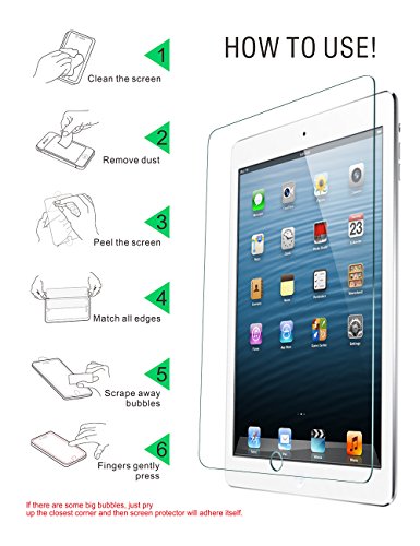 Neue iPad 9,7 Zoll 2017/iPad pro 9,7 Zoll/iPad Air 2/iPad Air Schutzfolie [2 Stück], Yoozon Panzerglas Panzerfolie Hartglas Displayschutzglas für Apple iPad Air, iPad Air 2, iPad pro 9,7 Zoll, iPad 9,7 Zoll - 6