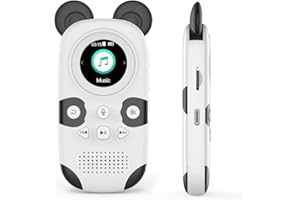 RUIZU Odtwarzacz MP3 z głośnikiem dla dzieci uroczy wyświetlacz Panda TFT 1,5 cala obsługa 64 GB karty TF 128 GB Bluetooth 5.0 MP3 Radio FM Budzik Krokomierz Rejestrator