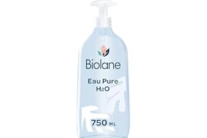 BIOLANE - Eau Pure H2O - Nettoyant Pour Le Visage, Corps Et Siège Du Bébé - Sans rinçage - 1 flacon -pompe 750ml - Fabriqué en France
