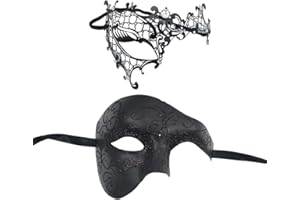 JCSTEU Mascarada Máscara Sexy Mujer Fashion Cortado con Láser para Metal Partido Cosplay Veneciano Máscara