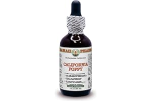 Hawaii Pharm Europe California Poppy (Eschscholzia Californica) Dry Above-Ground Parts Alcohol-Free Liquid Extract Glycerite 60 ml