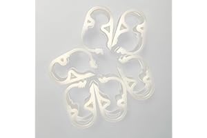 HOWDIA Adjustable Mini Flow Control Tube Clamp | 15 Pack White Clamps for 0.118" - 0.236" (3-6mm) Tube OD | 4-Position Gear Lock Design for Precise Flow Regulation